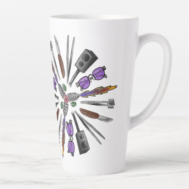 Caneca De Café Latte 2021 - Recolha de Design de camiseta Latte Mug (Direita)