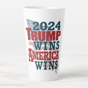 Caneca De Café Latte 2024 Trump vence - América vence