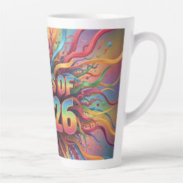 Caneca De Café Latte 2026 Graduate Ribbons Mug