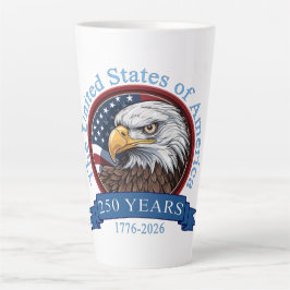 Caneca De Café Latte 250º aniversário dos Estados Unidos