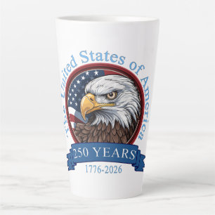 Caneca De Café Latte 250º aniversário dos Estados Unidos