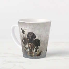 Caneca De Café Latte 4 Cores do Pointer de Cabelo Curto Alemão