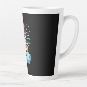 Caneca De Café Latte 4 De Julho De 2021 Pinguim