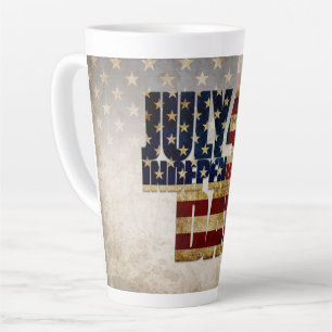Caneca De Café Latte 4 de julho Dia da Independência V 1.0 2020