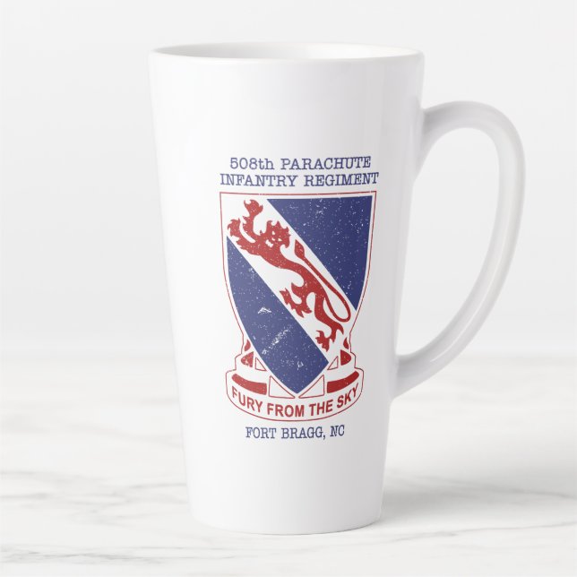 Caneca De Café Latte 508th PARACHUTE INFANTRY REGIMENT (Direita)