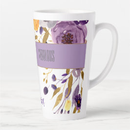 Caneca De Café Latte 50 & Fabuloso Watercolor Latte Mug