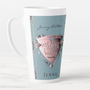 Caneca De Café Latte 7 Copper Heart Emblem Latte Mug
