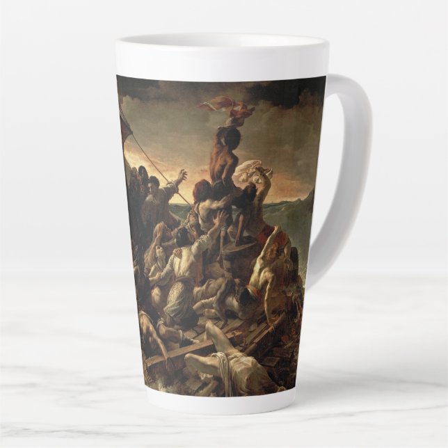 Caneca De Café Latte A Arte do Medusa-Théodore Géricault (Ângulo direito)