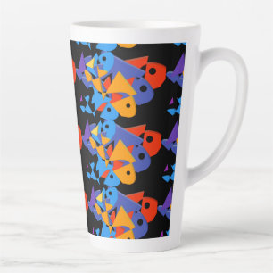 CANECA DE CAFÉ LATTE A ARTE DO PEIXE