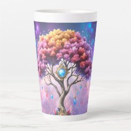 Caneca De Café Latte A Árvore Celestial do Devir.