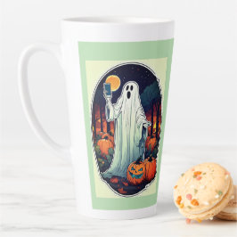 Caneca De Café Latte A bruxa do Dia das Bruxas