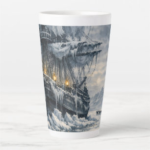 Caneca De Café Latte A Busca Ártica de Frankenstein por BurnsInHell