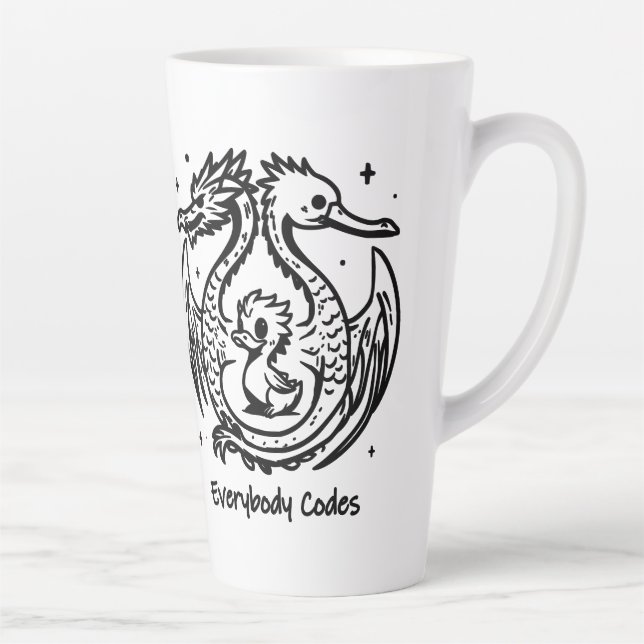 Caneca De Café Latte A canção dos Patos e Dragões Latte Mug (Direita)