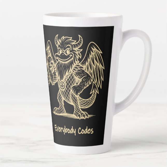Caneca De Café Latte A canção dos Patos e Dragões Latte Mug (Direita)