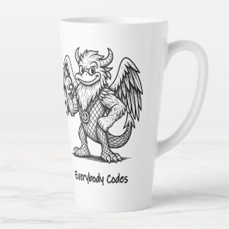 Caneca De Café Latte A canção dos Patos e Dragões Latte Mug
