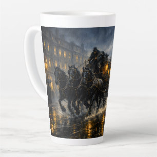 Caneca De Café Latte A Carruagem Revenant — Luz Tempestuosa dos Maldito