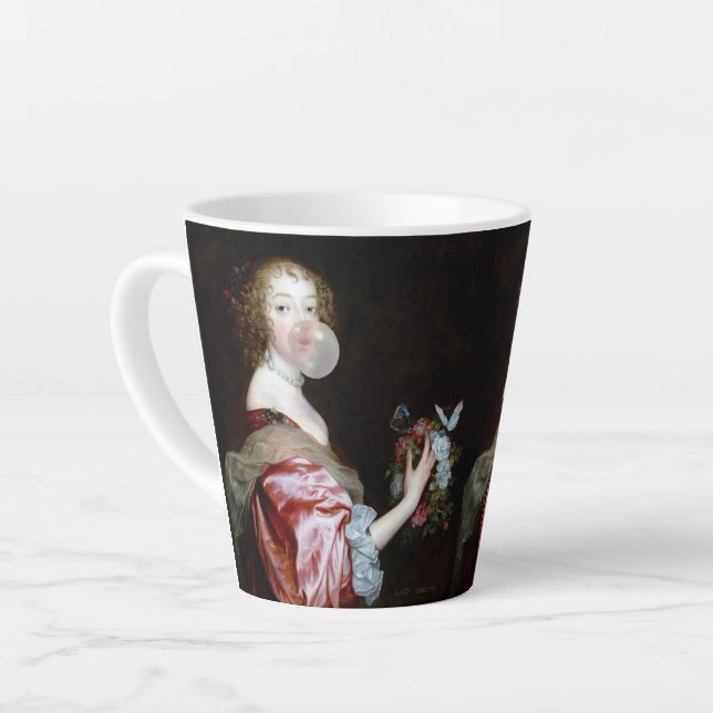 Caneca De Café Latte A chegada inesperada de borboletas (Ângulo esquerdo)