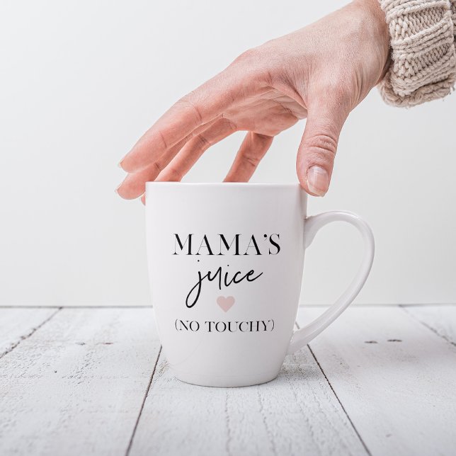 Caneca De Café Latte A citação de Juice Engraçada da mamãe | Melhor ofe (Criador carregado)