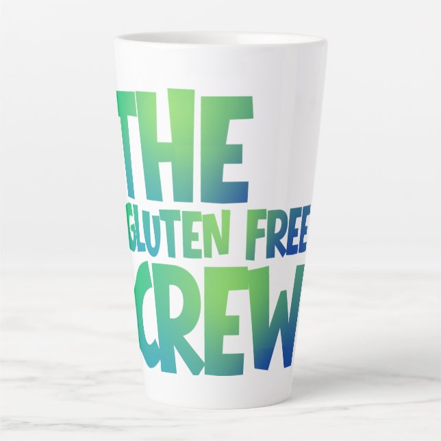 Caneca De Café Latte A Equipe Sem Glúten (Frente)