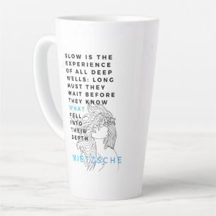 Caneca De Café Latte A filosofia da Profunda Alma cita Nietzsche