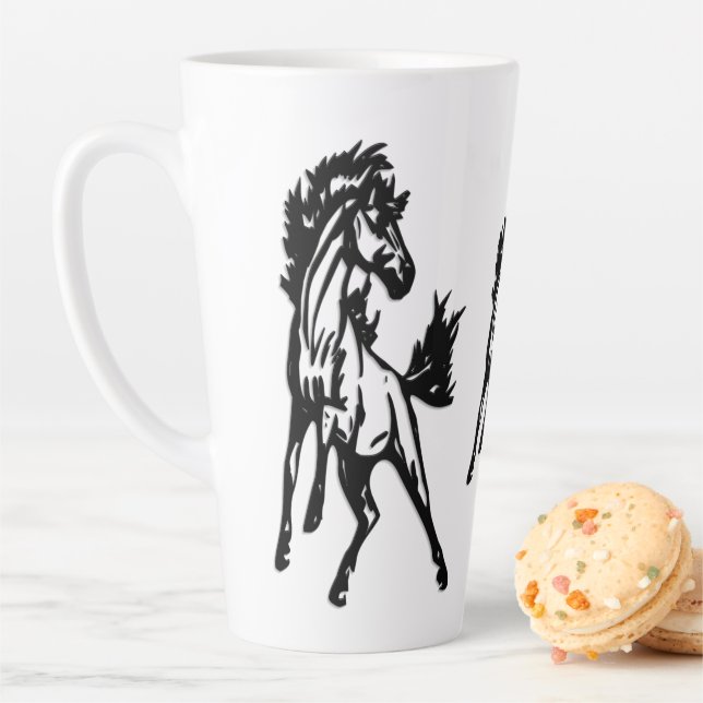 Caneca De Café Latte A Frisky Jumping Horse in the Wild (In Situ)