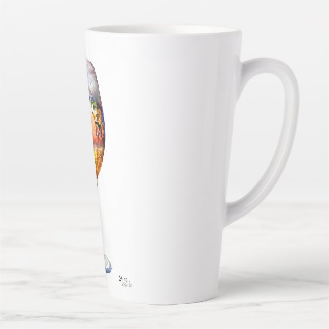 Caneca De Café Latte A história do vinho (Direita)