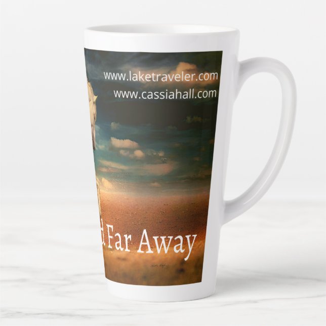 Caneca De Café Latte A Land Far Away Latte Mug (Direita)