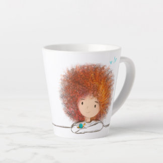 Caneca De Café Latte A linda de cabelo vermelho