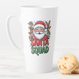 Caneca De Café Latte A Má Influência do Papai Noel (Esquadrão do Papai