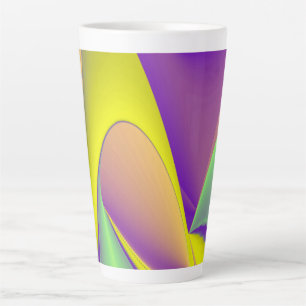 Caneca De Café Latte A Mágica do Verão, Abstrato 3D Art