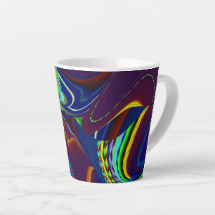 Caneca De Café Latte A Mágica do Verão, Abstrato 3D Art
