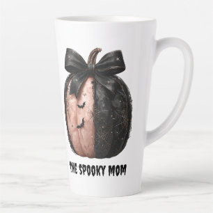 Caneca De Café Latte A Mãozinha Mama de Halloween Pumpkin