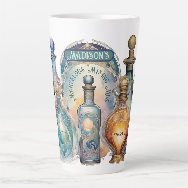 Caneca De Café Latte A Maravilhosa Caneca Latte Misturadora De Poção (Frente)