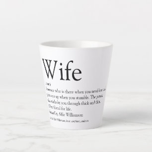 Caneca De Café Latte A melhor definição de esposa do mundo negro e br