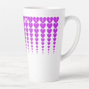 Caneca De Café Latte A Melhor Mãe De Todos Os tempos, Corações Rosa Neo
