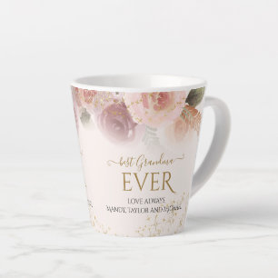Caneca De Café Latte A melhor vovó esmagadora voadora já Dourada estr