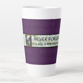 Caneca De Café Latte A Mulher vencedora Jumble Mug