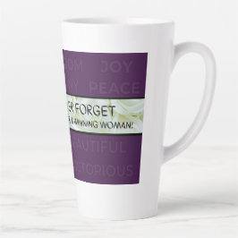 Caneca De Café Latte A Mulher vencedora Jumble Mug