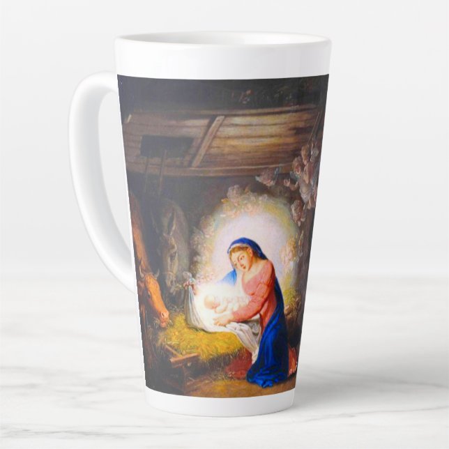 Caneca De Café Latte A Natividade do Cristo (Ângulo esquerdo)