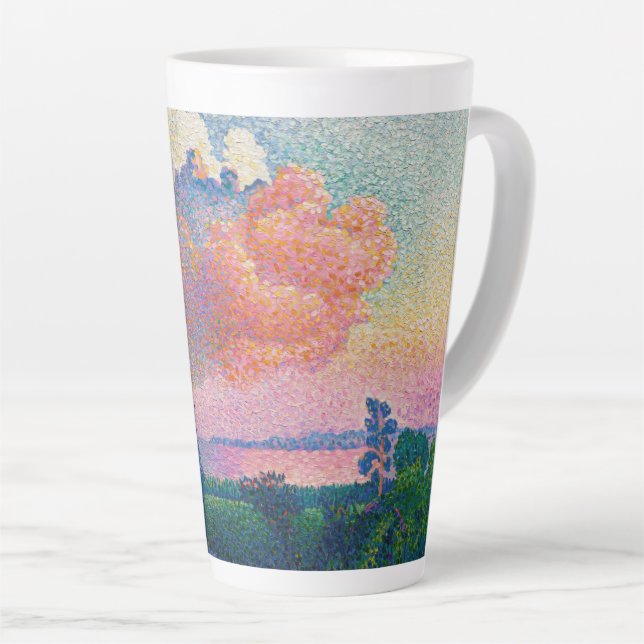 Caneca De Café Latte A Nuvem Rosa, pintura de Henri-Edmond Cross (Ângulo direito)