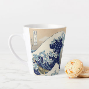 Caneca De Café Latte A onda de Excelentes de Kanagawa Hokusai