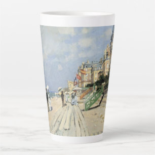 Caneca De Café Latte A Passarela de Trouville por Claude Monet