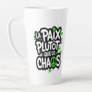 Caneca De Café Latte A paz é uma escolha
