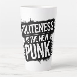Caneca De Café Latte A Politura É O Novo Punk