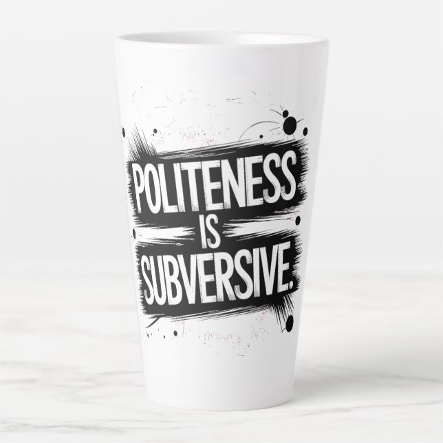 Caneca De Café Latte A Politura É Subversiva (Frente)