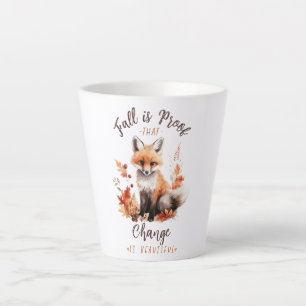 Caneca De Café Latte A Queda É Prova De Que A Mudança É Bonita - Raposa