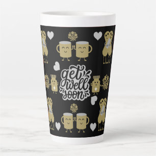 Caneca De Café Latte A recuperação de saúde vai ficar bem em breve
