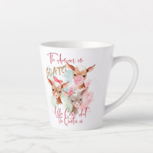 Caneca De Café Latte A resposta é GOATS - Bebês de Aquarela