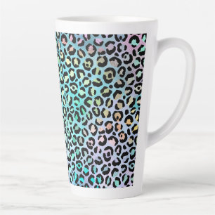 Caneca De Café Latte A Série Iridescente Leopard Design 8