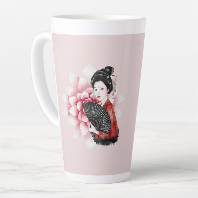 Caneca De Café Latte A Série Okinawa Design 34   (Ângulo esquerdo)